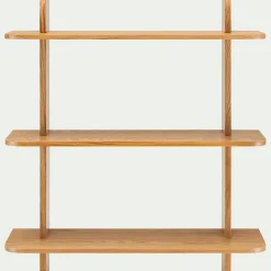 Étagère murale 3 tablettes en chêne L80cm - bois clair