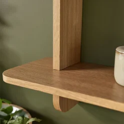 Étagère murale asymétrique en chêne L138cm - bois clair
