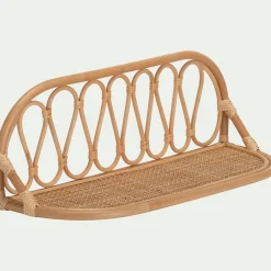 Étagère murale décorative en rotin - naturel L61xH21cm