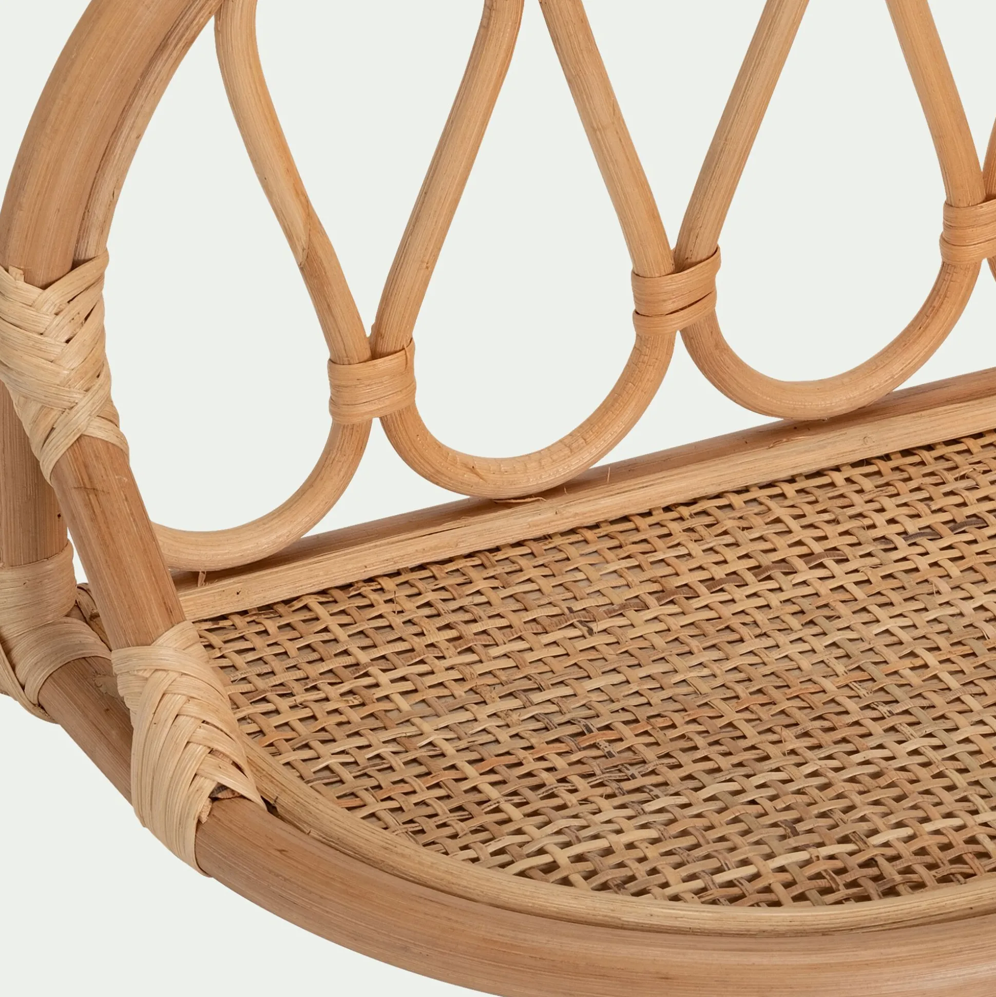 Étagère murale décorative en rotin - naturel L61xH21cm