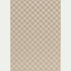 Tapis à motif damier 120x170cm - beige