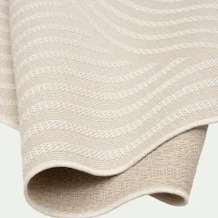 Tapis à motifs circulaires 120x170cm - blanc écru