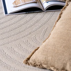 Tapis à motifs circulaires 120x170cm - blanc écru