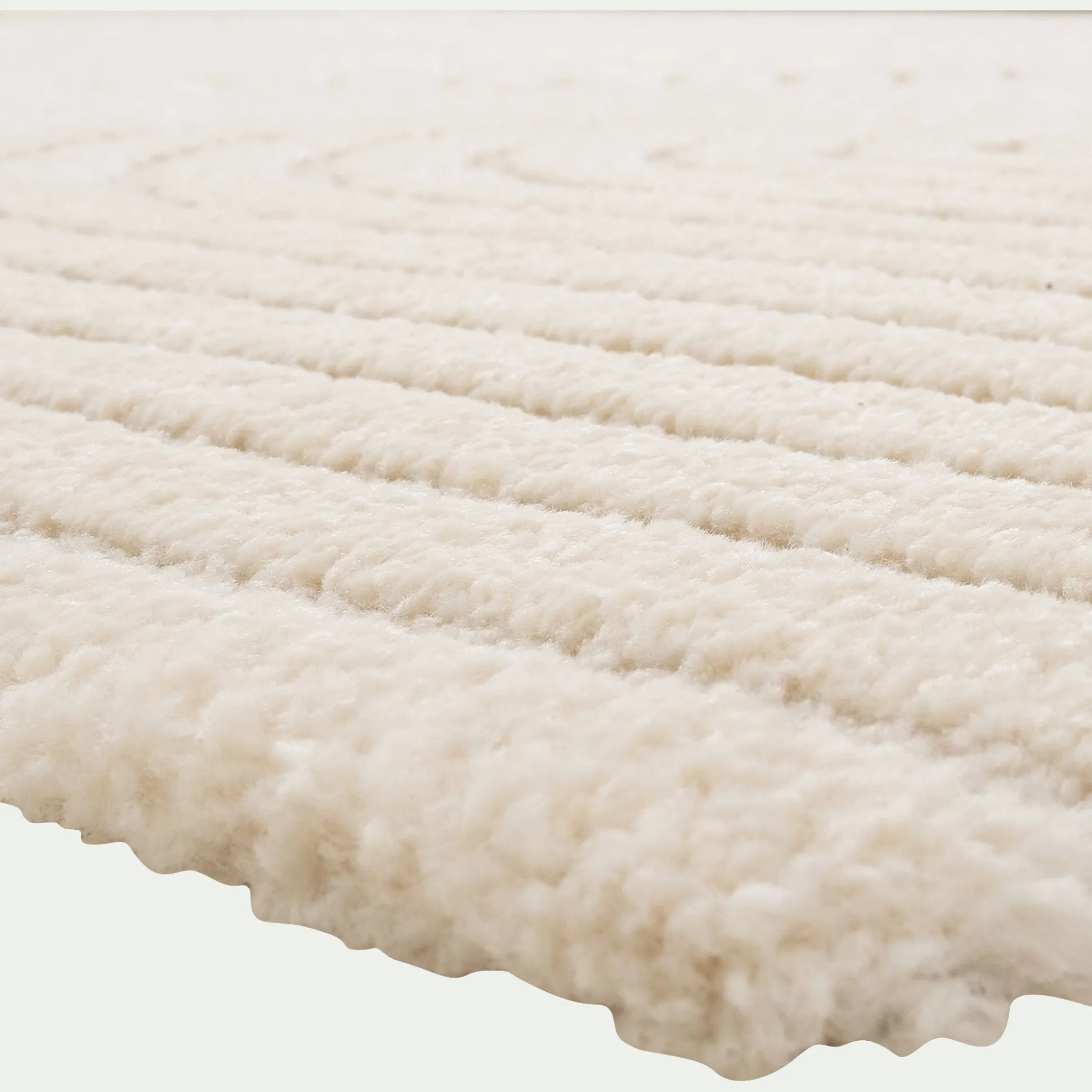 Tapis à motifs circulaires 160x230cm - blanc écru