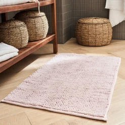 Tapis de bain antidérapant 50x80cm - rose rosa