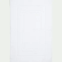 Tapis de bain en coton - blanc 60x110cm
