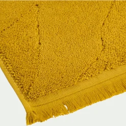 Tapis de bain en coton - jaune argan 50x80cm