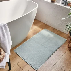 Tapis de bain en coton bio 50x80cm - vert olivier