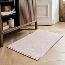 Tapis de bain en coton bio - rose rosa 50x80cm