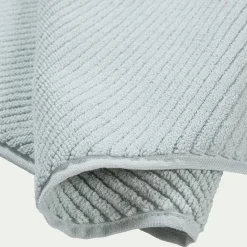 Tapis de bain en coton bio - bleu 50x80cm