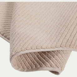 Tapis de bain en coton bio - beige alpilles 50x80cm