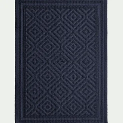 Tapis de bain en coton jacquard - bleu calabrun 50x70cm