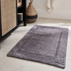 Tapis de bain en coton 50x80cm - gris restanque