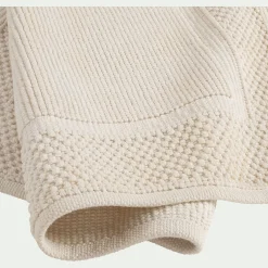 Tapis de bain jacquard en coton 50x80cm - blanc capelan