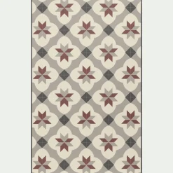 Tapis de cuisine anti-dérapant en vinyle - beige 50x80cm