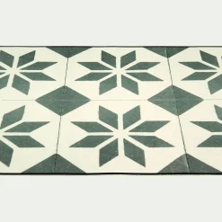 Tapis de cuisine carreaux de ciment en vinyle 50x120cm