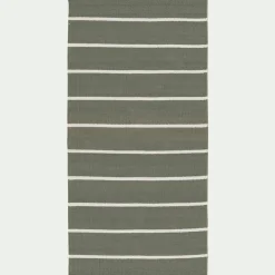 Tapis en coton à rayure 50x80cm - vert