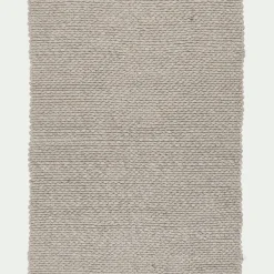 Tapis en laine et coton - gris clair 120x170cm