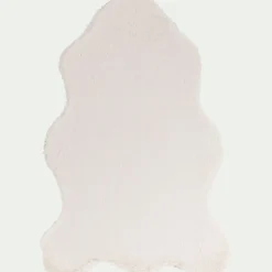 Tapis imitation fourrure - beige 60x90cm