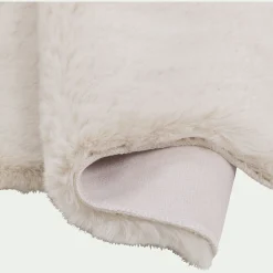 Tapis imitation fourrure - beige 60x90cm