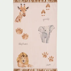 Tapis imprimé animalier 120x180cm - beige