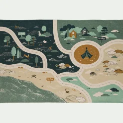 Tapis imprimé circuit120x180cm - multicolore