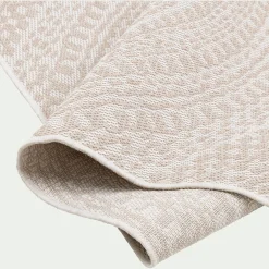 Tapis intérieur et extérieur à motifs en tissu recyclé 120x170cm - écru