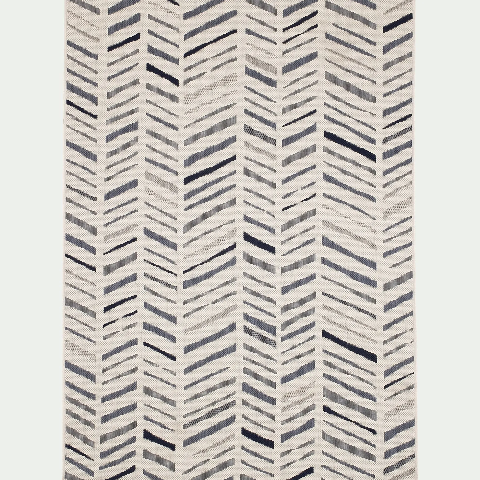 Tapis intérieur et extérieur à motifs graphiques 200x290cm - blanc