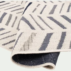 Tapis intérieur et extérieur à motifs graphiques 200x290cm - blanc