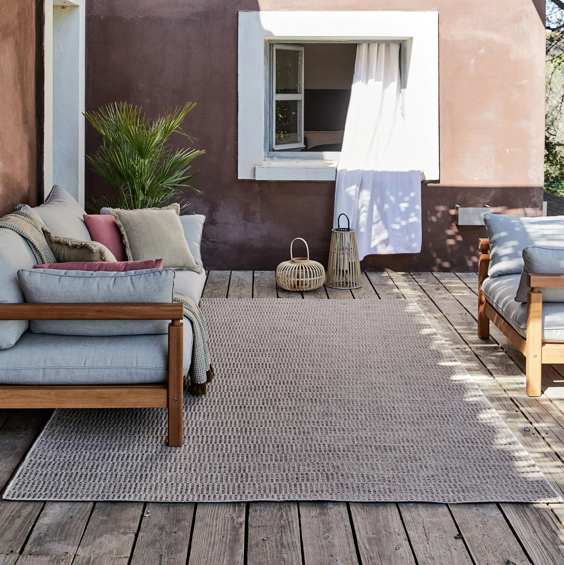 Tapis intérieur et extérieur aspect sisal - beige 200x290cm