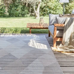 Tapis intérieur et extérieur à motifs 200x290cm - beige