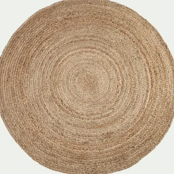 Tapis rond en jute - naturel D120cm