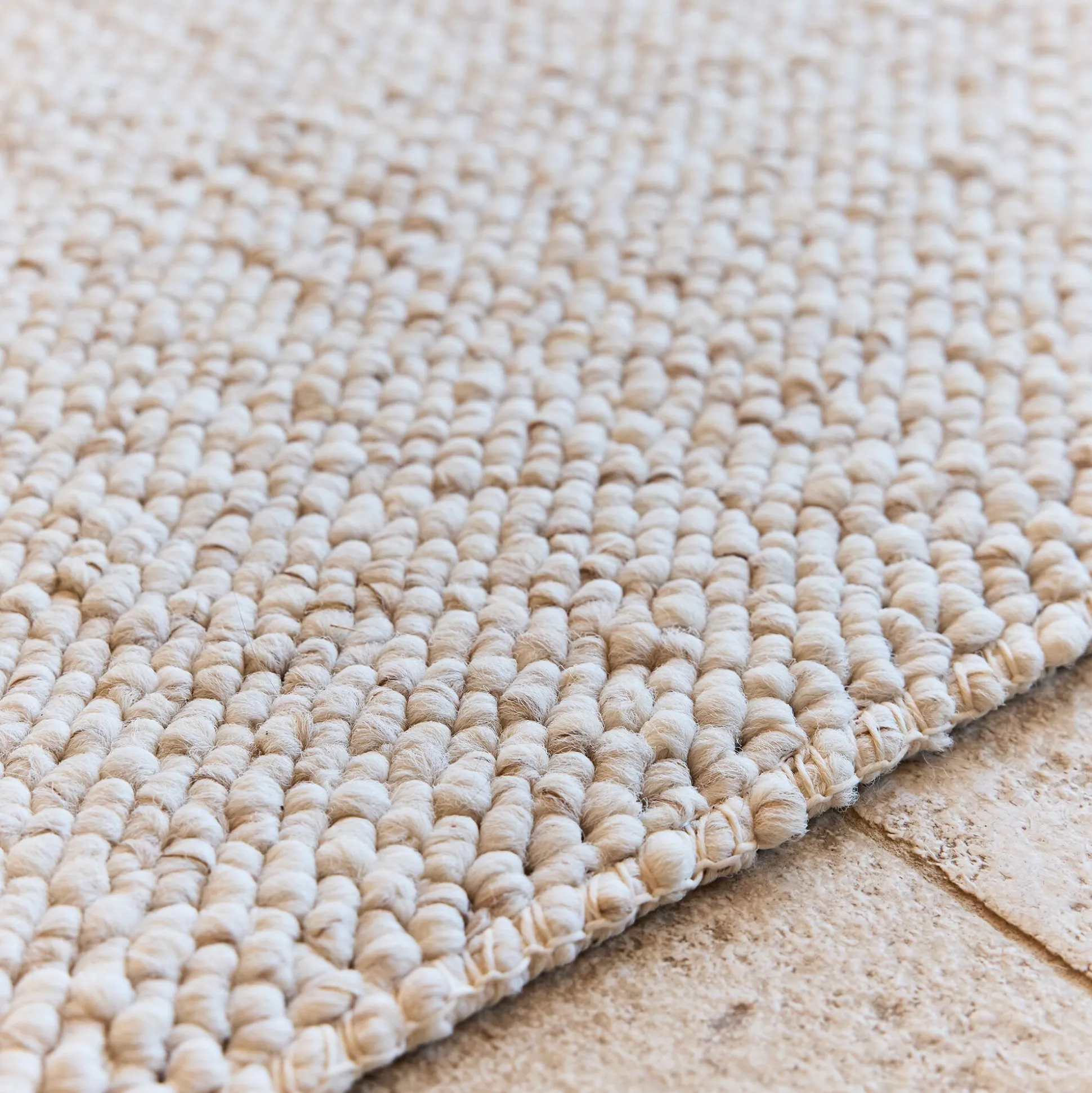 Tapis synthétique en 160x230cm - blanc écru