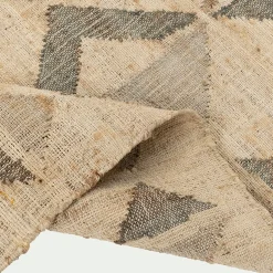 Tapis tissé en jute et coton - beige 160x230cm