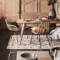 Tapis tissé en jute et coton - beige 160x230cm