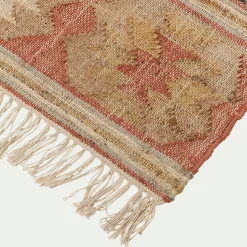 Tapis tissé en jute et coton - beige 200x290cm