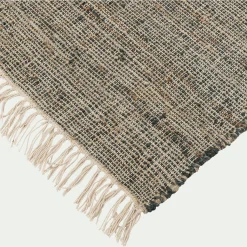Tapis tissé en jute et coton à motifs - beige 160x230cm