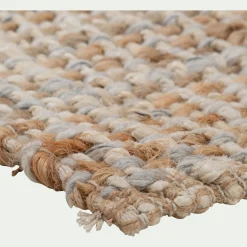 Tapis tressé en jute - naturel 120x170cm