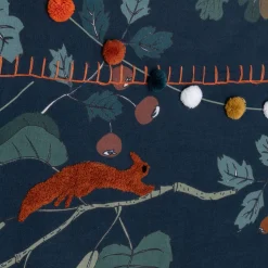 Tente de lit enfant à motifs sous-bois - bleu