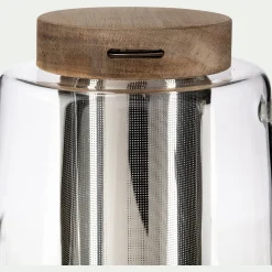 Théière infuseur en verre 1,2L - transparent