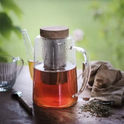 Théière infuseur en verre 1,2L - transparent