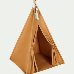 Tipi pour enfant avec tapis - beige nèfle
