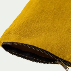 Trousse de toilette en lin - jaune argan