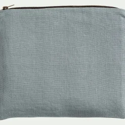 Trousse de toilette en lin - bleu calaluna