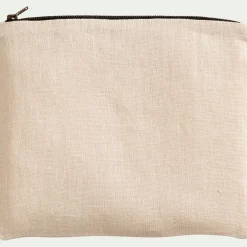 Trousse de toilette en lin - naturel