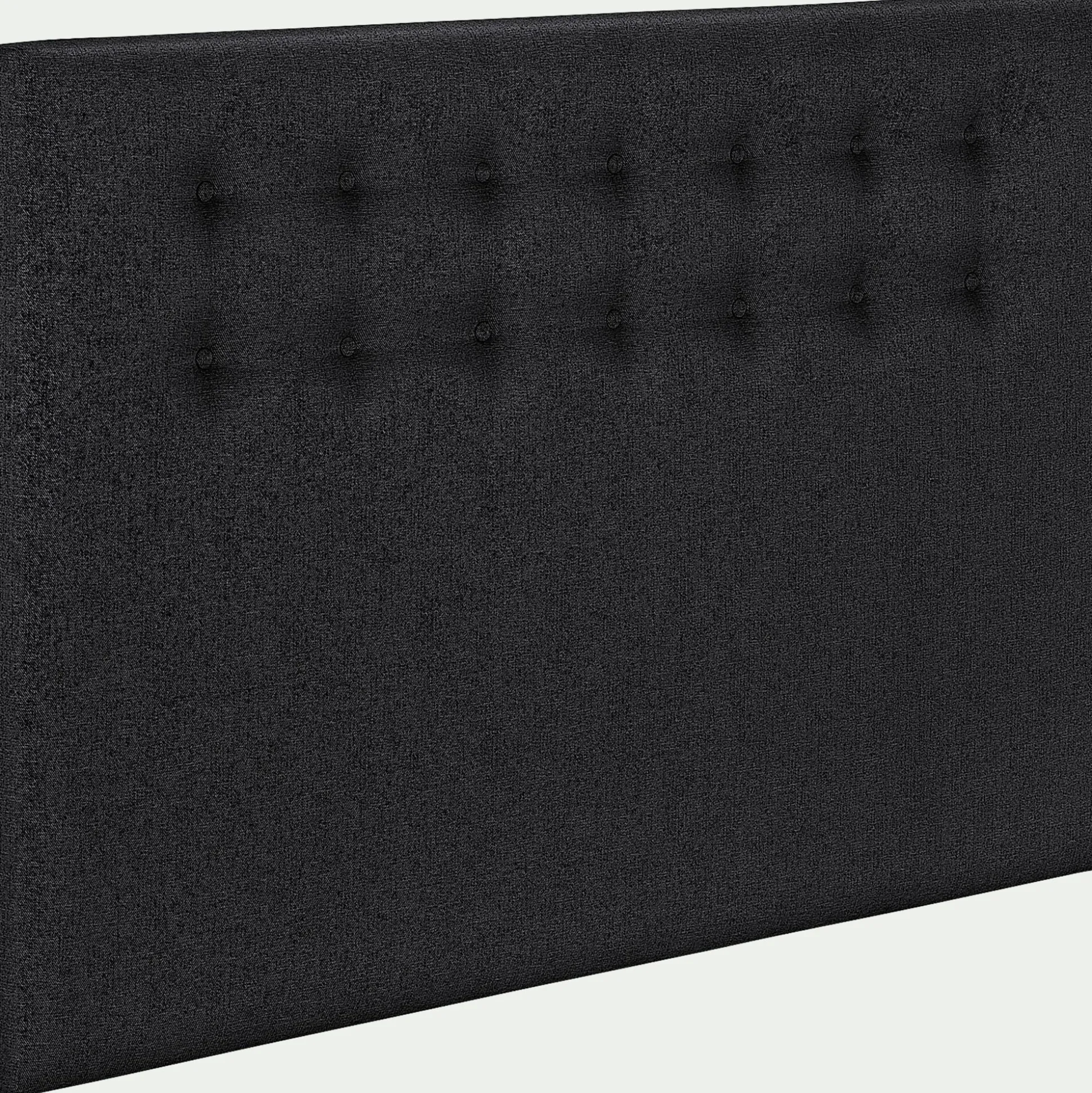Tête de lit boutonnée en tissu - gris anthracite L190cm