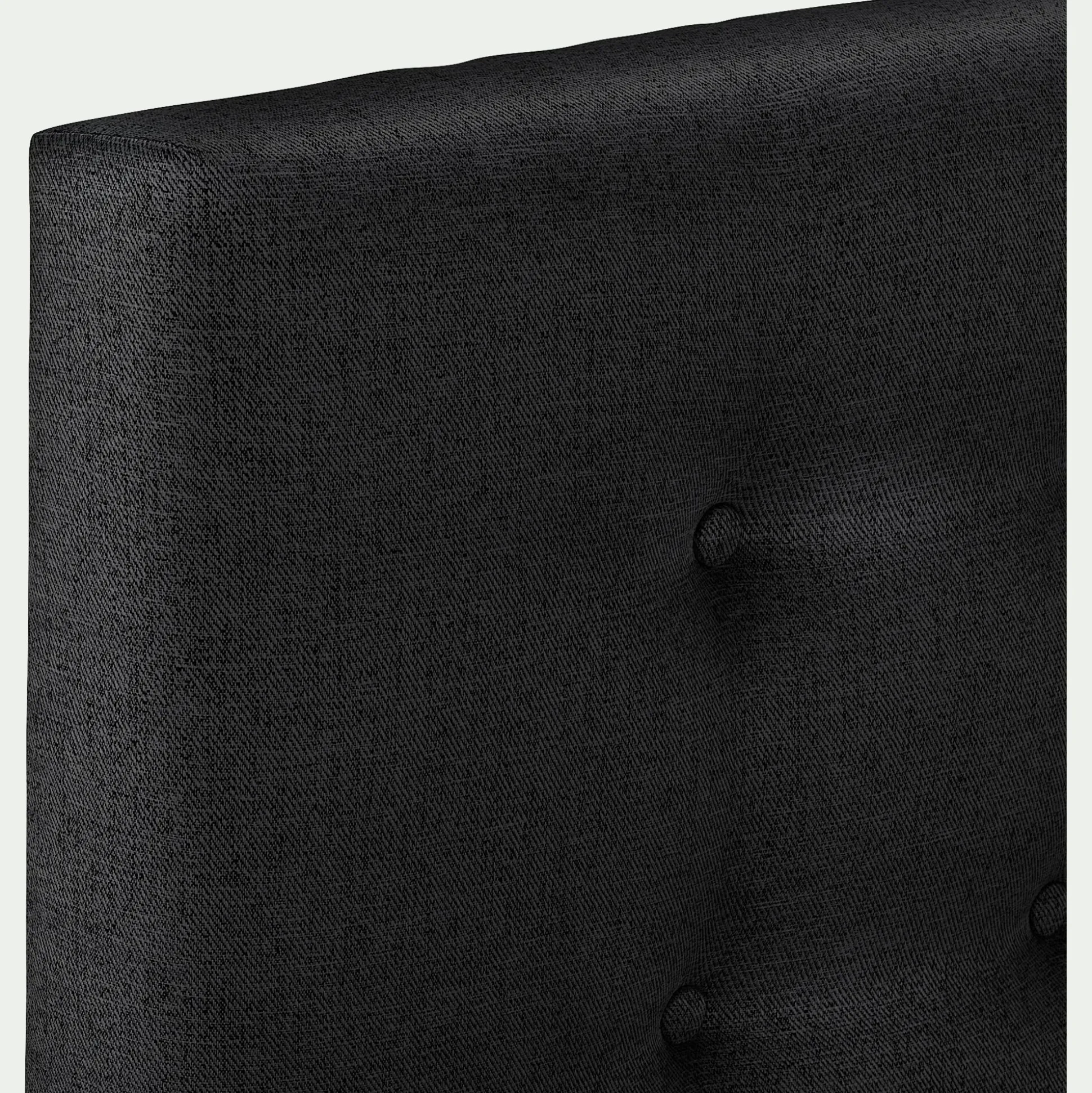 Tête de lit boutonnée en tissu - gris anthracite L190cm