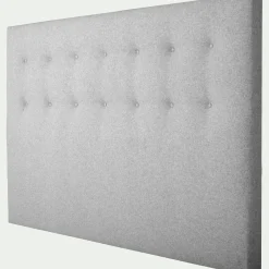 Tête de lit capitonnée en tissu L140cm - gris perle