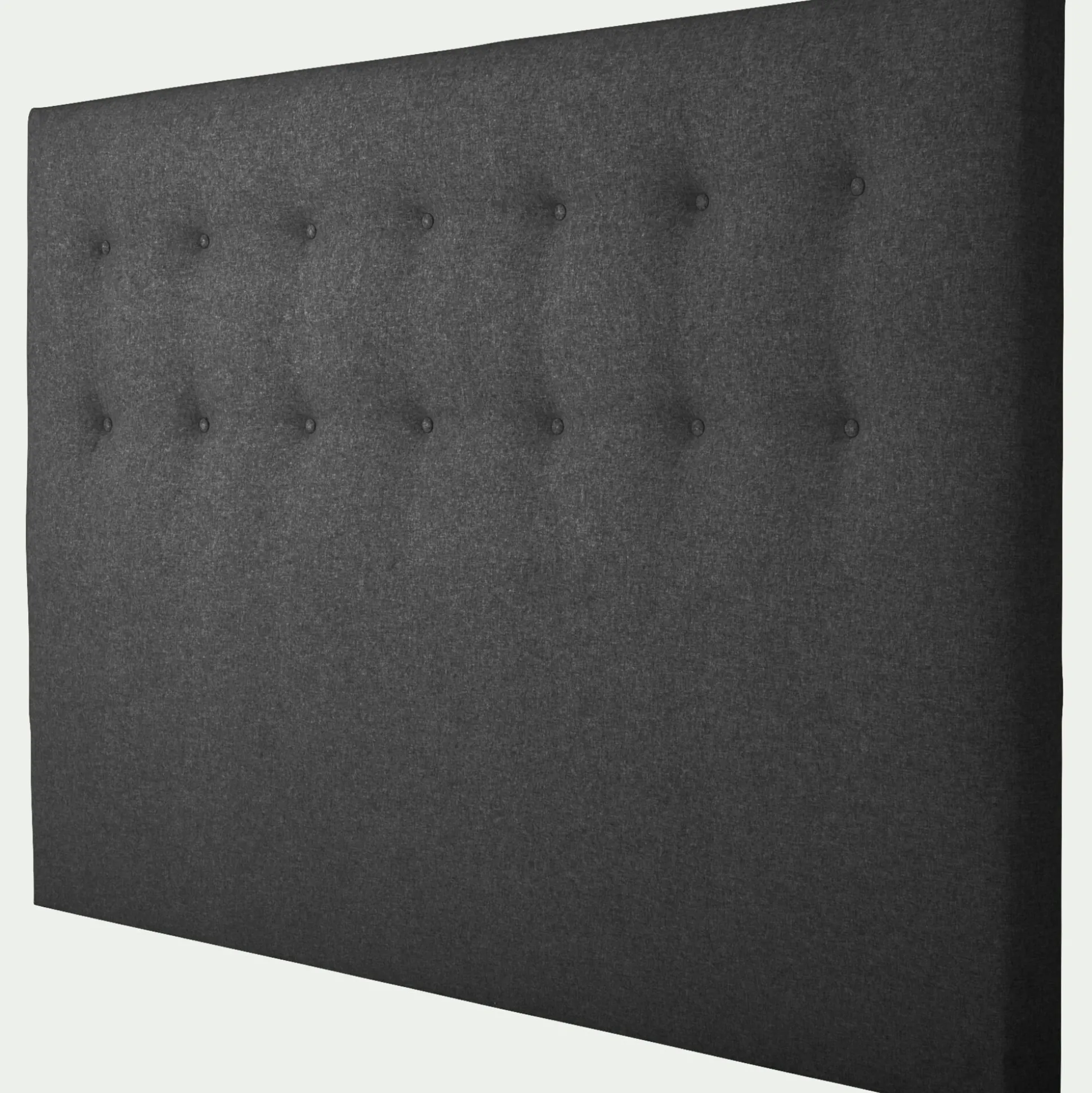Tête de lit capitonnée en tissu L140cm - gris couture