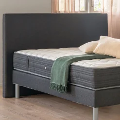 Tête de lit droite en tissu - gris anthracite L190cm